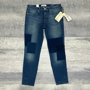 Henry & Belle NEW Patchwork Super Skinny Ankle Jean Womens 32 (33X29) Mid Rise